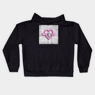 Heart & Arrow Paw Print Design Cute Cat and Dog Mom Lover of Dogs Kids Hoodie